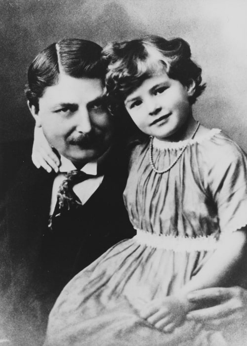 A 9-year old Ingrid Bergman with her father Justus