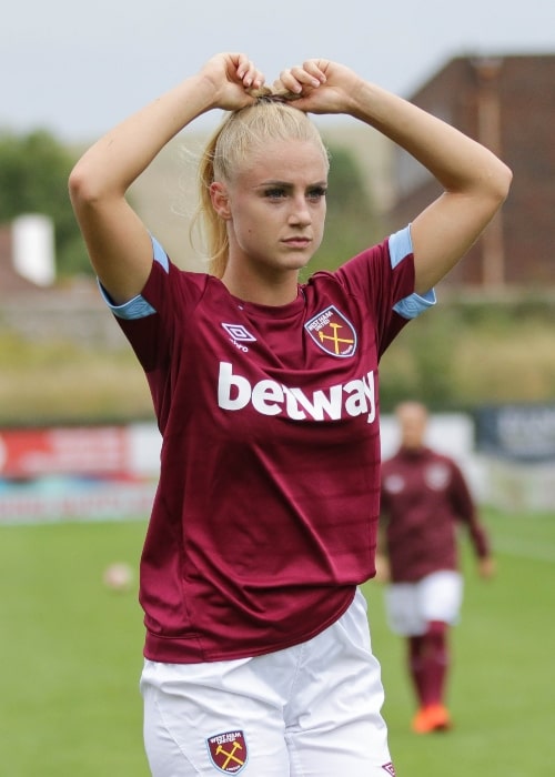 Alisha Lehmann as seen in a picture taken at FC Women 0 West Ham Utd Women 5 pre season on August 12, 2018