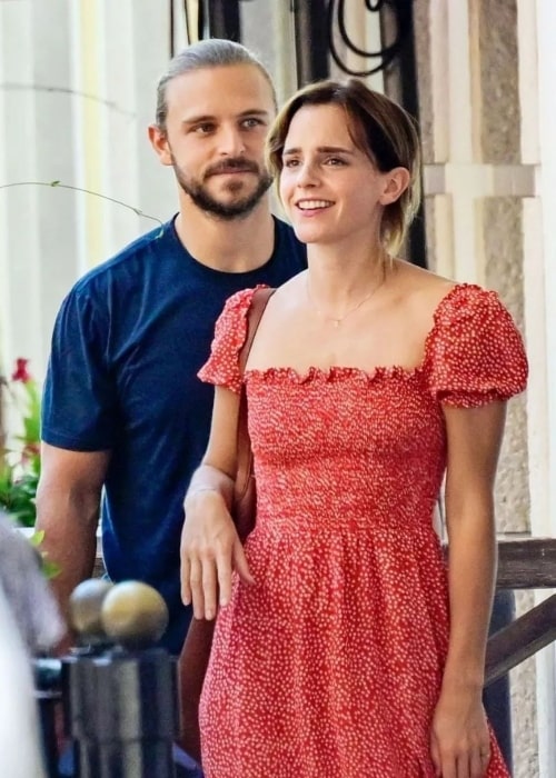 Brandon Green as seen in a picture with Emma Watson that was taken on August 19, 2022, in Venice, Italy