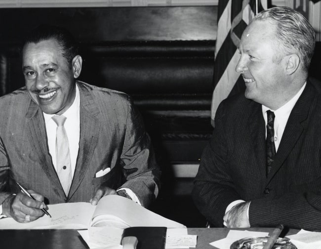 Cabell Calloway III (Left) and Mayor John F. Collins. c. 1960-1968
