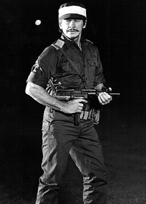 Charles Bronson as seen in a still from the 1977 film Raid on Entebbe