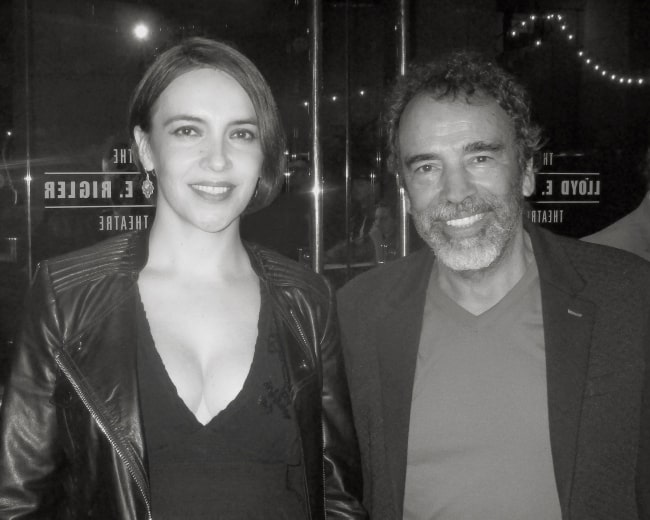 Damián Alcázar and Yadira Pascault Orozco at the Guadalajara Film Festival held in Los Angeles, California in 2018