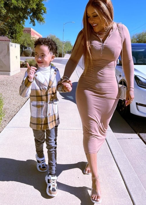 Domo Wilson as seen in a picture with her son TheDomonicWilson in November 2022