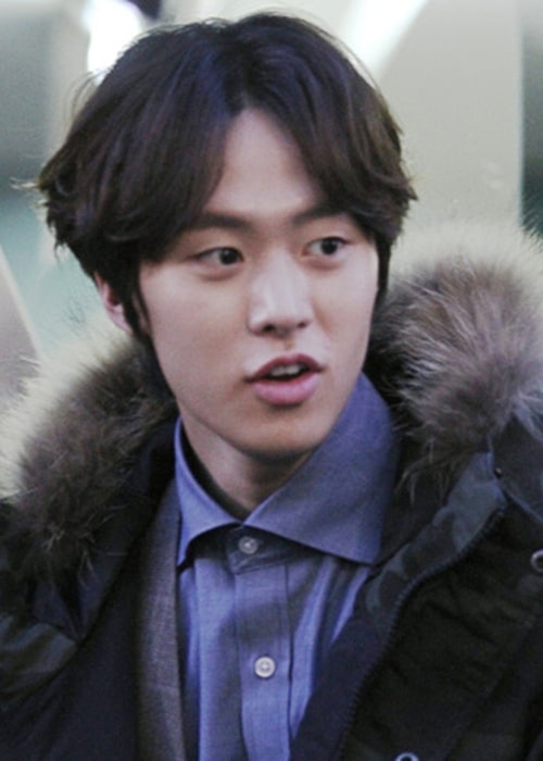 Gong Myung pictured during a fansign in Tokyo on December 27, 2014