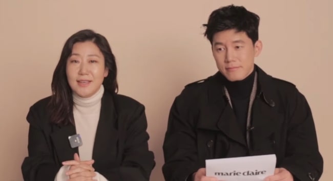 Kim Mu-yeol and Ra Mi-ran promoting 'Honest Candidate' on Marie Claire Korea in 2020