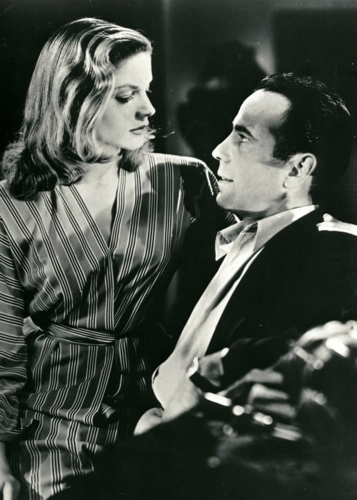 Lauren Bacall and Humphrey Bogart in a scene from the film 'To Have and Have Not'