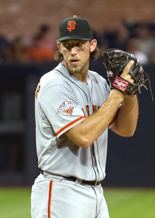 Madison Bumgarner as seen in a picture taken during a game vs SD Padres in September 2013