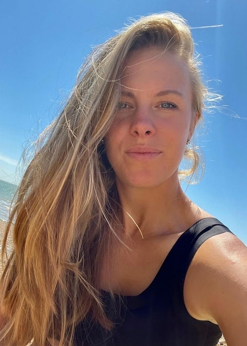 Magdalena Fręch as seen in a selfie that was taken in June 2022, in Eastbourne, East Sussex