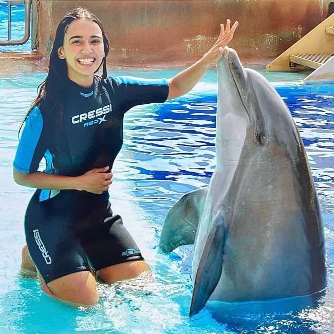 Monica Chaudhary as seen in a picture that was taken in June 2022, at Marineland Catalunya