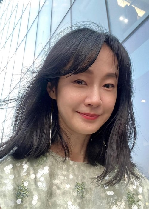 Myung Se-bin as seen while smiling in a selfie in August 2022