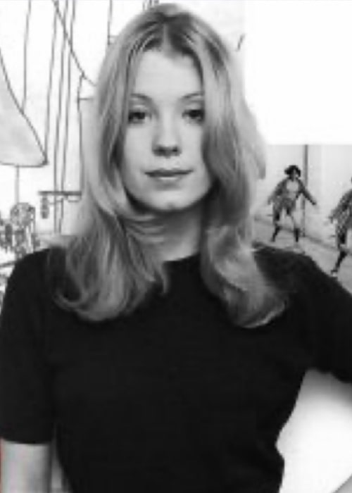 Pamela Des Barres in a black-and-white still