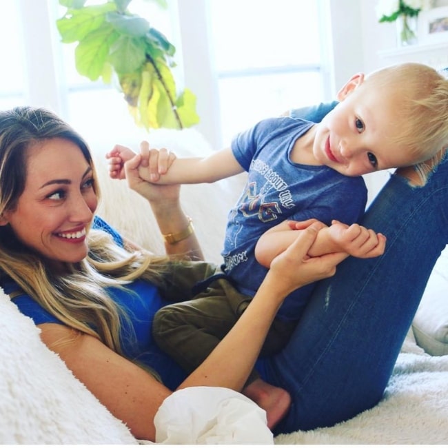 Radley Stauffer as seen in a picture with his mother Myka that was taken in April 2019