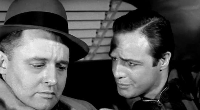 Rod Steiger (left) as seen with Marlon Brando in the 1954 film On the Waterfront
