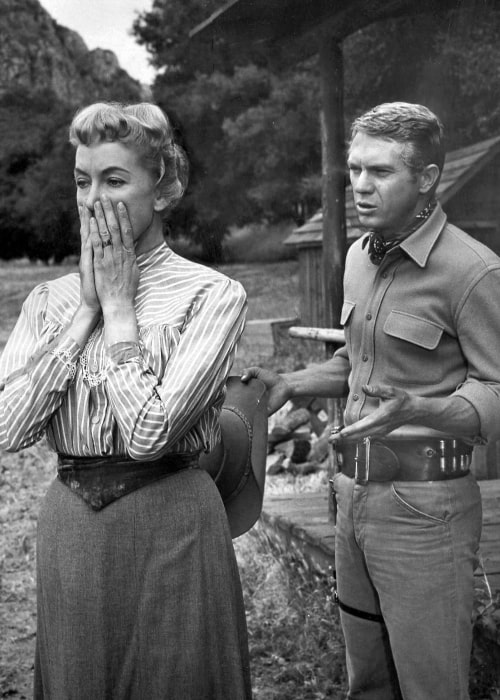 Steve McQueen (as Josh Randall) and Virginia Gregg as seen in an episode of the television program 'Wanted Dead or Alive' in 1959