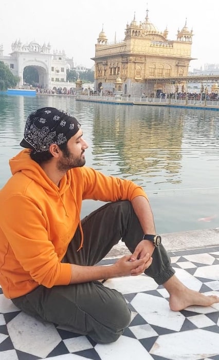 Utkarsh Sharma as seen while posing for a picture at Golden Temple in Amritsar, Punjab in November 2021