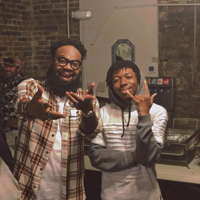 Yvng Homie as seen in a picture taken with musical artist Blanco Brown in August 2019, in Nashville, Tennessee