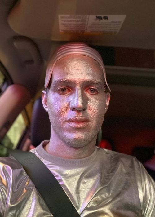 Benny Safdie as seen while taking a car selfie in January 2020