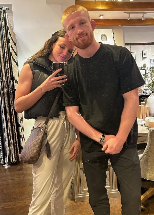 Bo Nickal as seen in a selfie with his wife Maddie Holmberg taken in April 2023