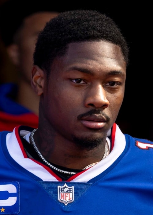 Buffalo Bills wide receiver, Stefon Diggs, in a game against the Washington Football Team at Highmark Stadium in Buffalo, NY on September 26, 2021