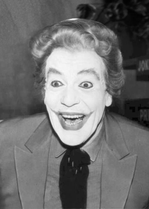 Cesar Romero in his role as the Joker on the 1960s television series Batman