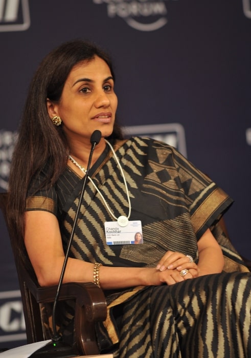 Chanda Kochhar as seen while speaking at the closing Plenary Session A Roadmap for India's Next Generation of Growth during the World Economic Forum's India Economic Summit 2009 held in New Delhi, India