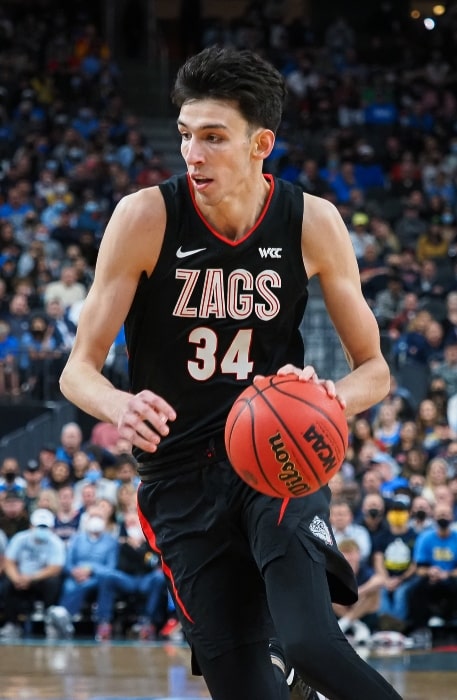 Chet Holmgren as seen while playing with Gonzaga Bulldogs in 2021