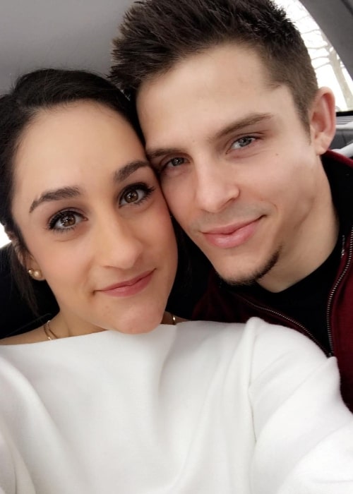 Chris Brooks as seen in a selfie with wife Jordyn Wieber Brooks taken in December 2017