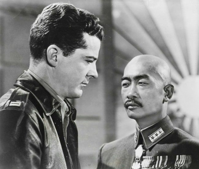 Dana Andrews (Left) as seen alongside Richard Loo in the 1944 film 'The Purple Heart'