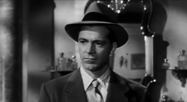 Dana Andrews as seen in the trailer for the film 'Laura' (1944)