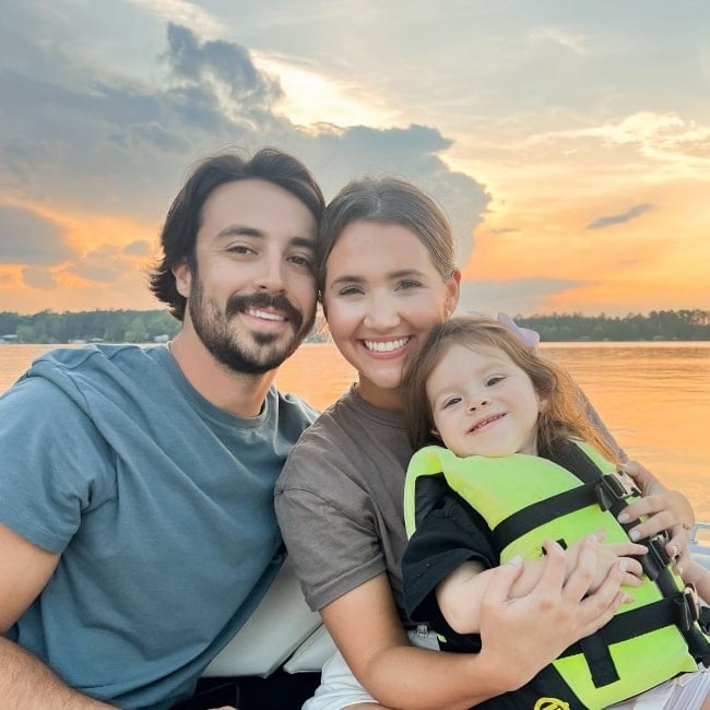Devin Cordle as seen in a picture with her husband Hunter and daughter Ivy that was taken in May 2023, at Lake Martin