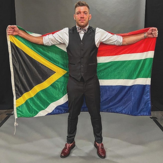 Dricus Du Plessis as seen while posing for the camera in Pretoria, South Africa in May 2023
