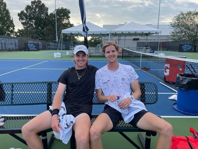Gijs Brouwer (Right) as seen while smiling for a picture with Aidan McHugh in Lexington, Kentucky in August 2022