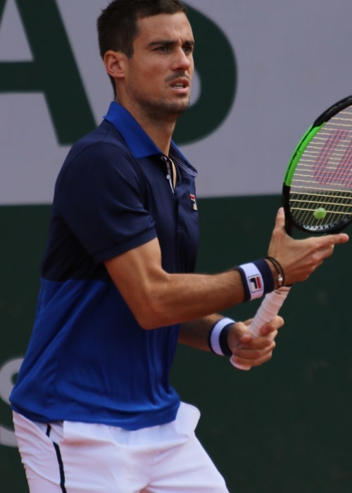 Guido Pella as a picture taken during a match in RG19 on May 9, 2019