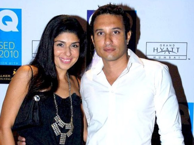 Homi Adajania as seen while posing for the camera along with wife Anaita Shroff Adajania at India's 50 Best Dressed Men in 2012