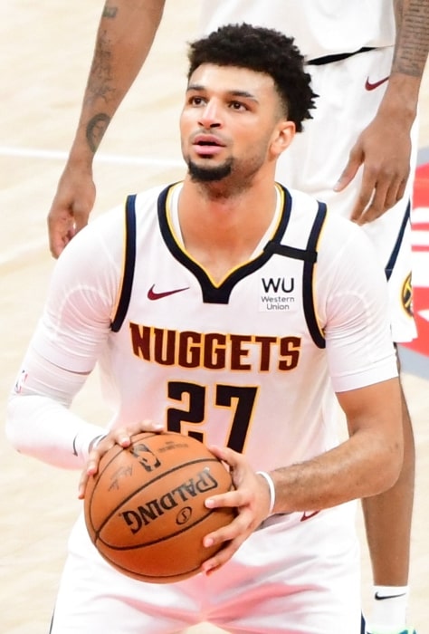 Jamal Murray as seen with the Denver Nuggets in 2020