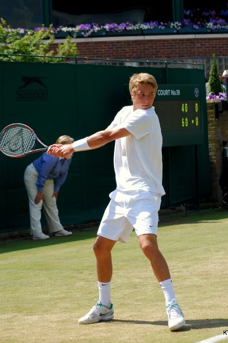 Liam Broady as seen while playing at the 2011 Wimbledon Junior Championships