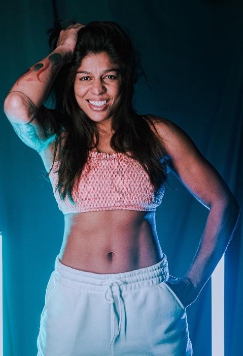 Mayra Bueno Silva as seen while posing for a picture in Las Vegas, Nevada in July 2023