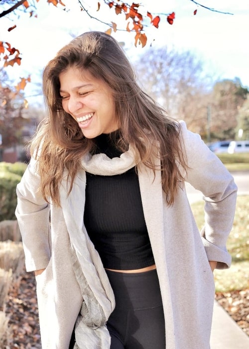 Mayra Bueno Silva smiling in an Instagram post in Denver, Colorado in November 2022