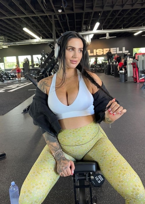 Presley Pritchard as seen in a picture that was taken at the gym in Kalispell, Montana in June 2023