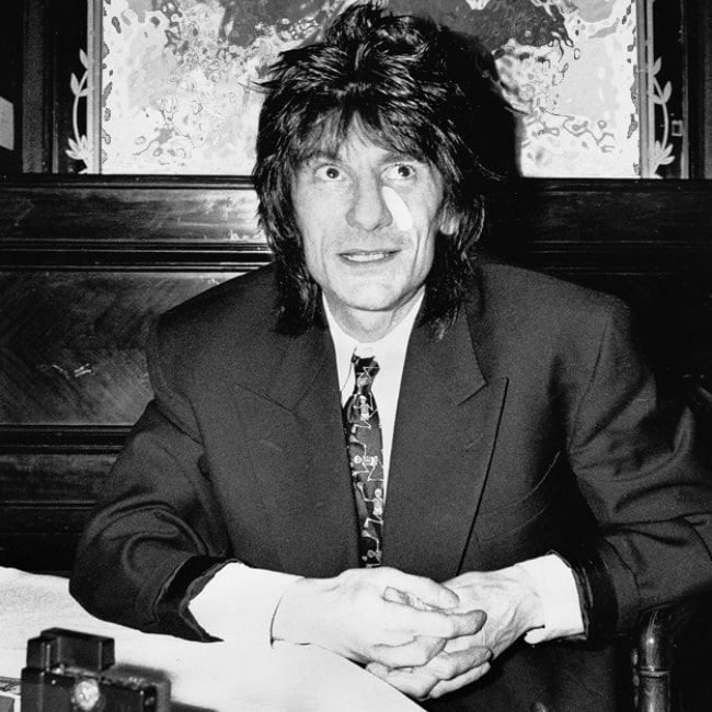 Ronnie Wood as seen at his art exhibition in Hotel Kramer Malmö in 1988