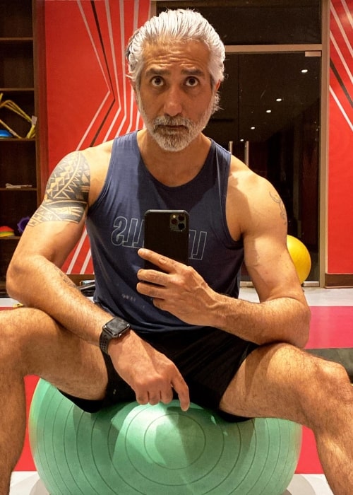 Shataf Figar as seen while taking a mirror selfie in July 2023