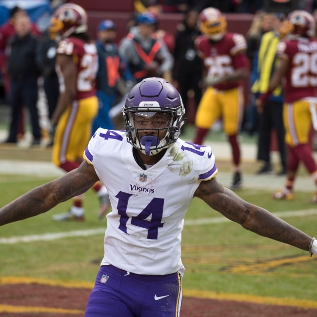Stefon Diggs with the Minnesota Vikings during a game against the Washington Redskins on November 12, 2017