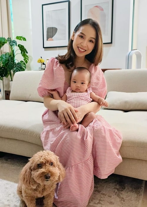 Tina Yong as seen in a picture with daughter Lyla and pet dog that was taken in September 2022
