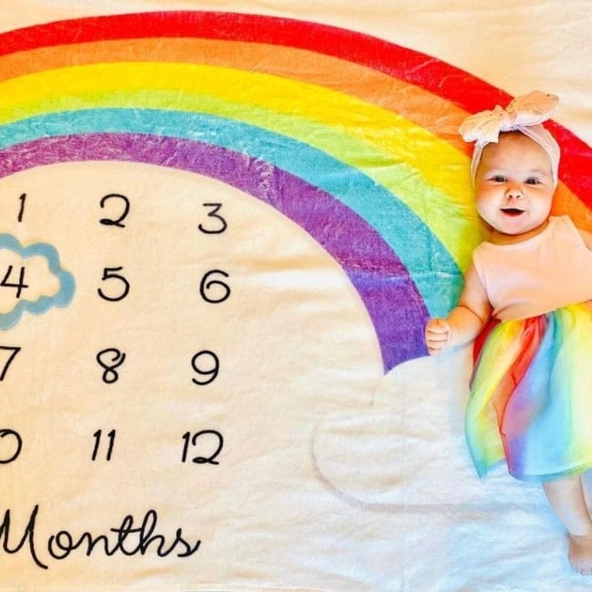 Zadie Zamolo as seen in a picture taken on her fourth month birthday in June 2022