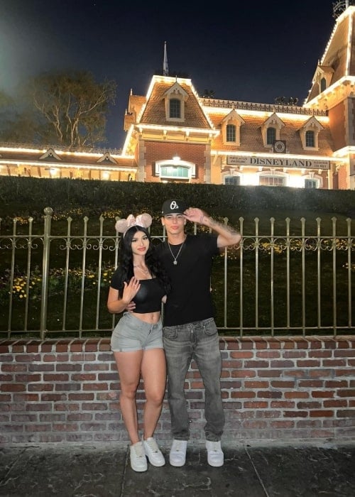 bby.ayelen as seen in a picture with her boyfriend Nate Ortega in June 2023, at DisneylandCalifonia Adventure