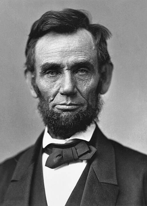 A portrait of Abraham Lincoln from 1863