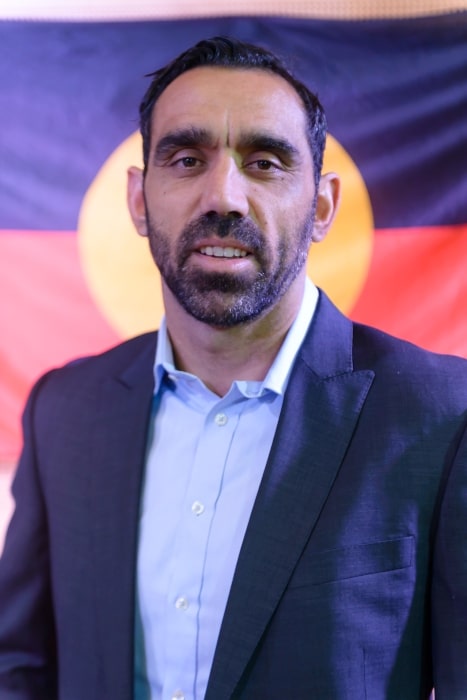 Adam Goodes as seen at a Recognise campaign press conference in 2014