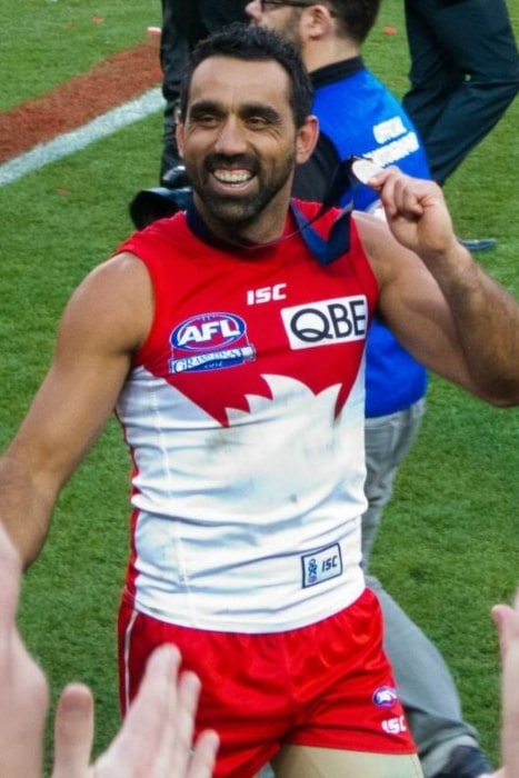 Adam Goodes as seen during a lap of honour after winning the 2012 AFL Grand Final