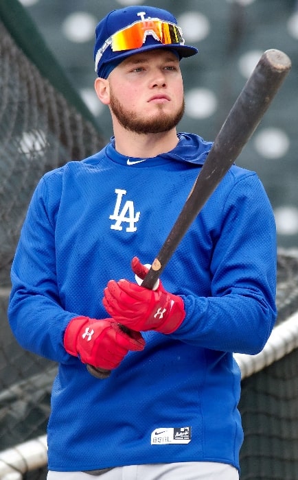 Alex Verdugo as seen while playing with the Los Angeles Dodgers in a match against the Colorado Rockies in April 2019