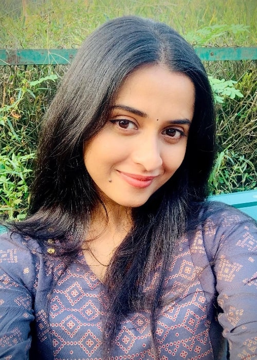 Arthana Binu as seen while smiling in a selfie in December 2022